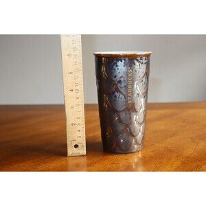 Starbucks 2016 Anniversary Collection 10oz Siren Bronzed Scale Coffee Mug NO Lid